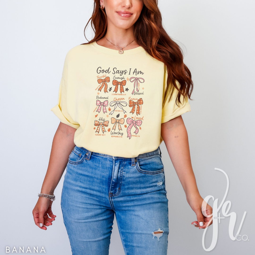 God Says I Am - Fall Bows