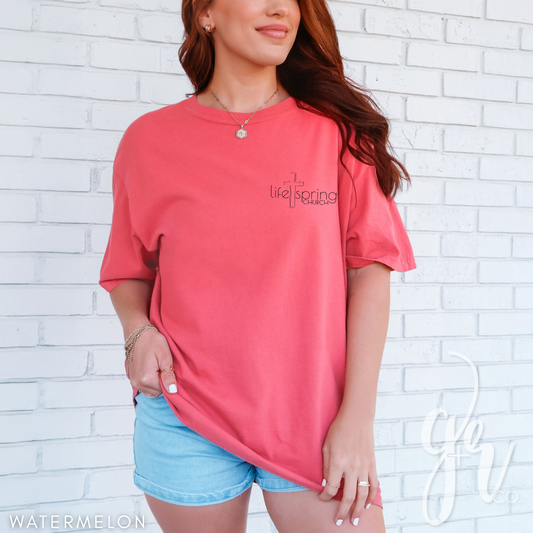 Life Spring Pocket Logo Tee - Watermelon