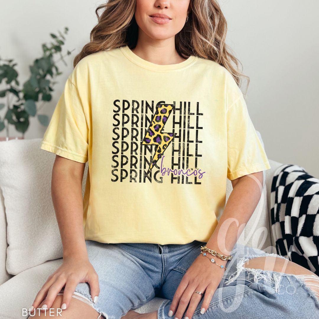 Leopard Bolt Broncos (Tees+Sweatshirts)