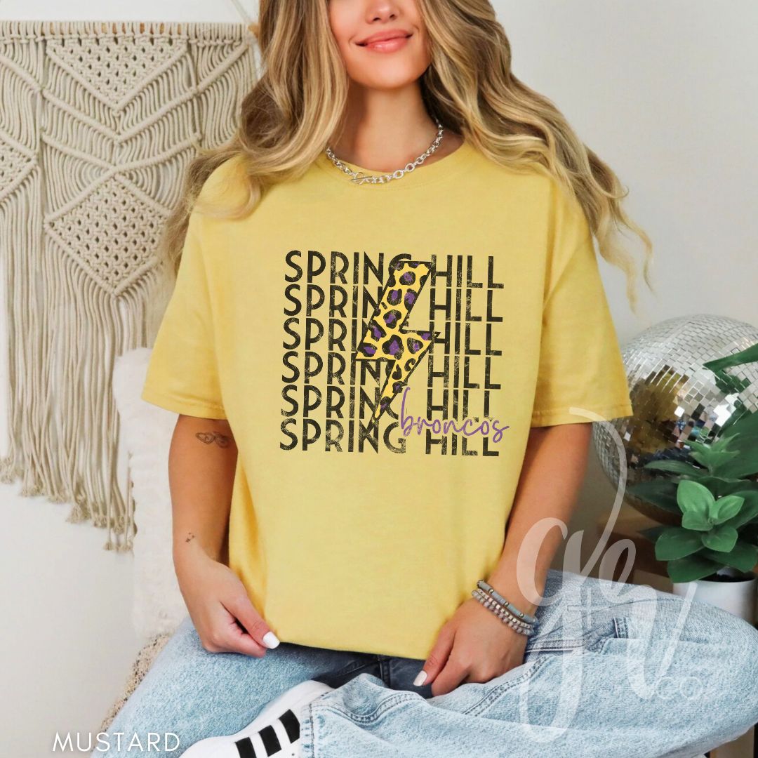 Leopard Bolt Broncos (Tees+Sweatshirts)