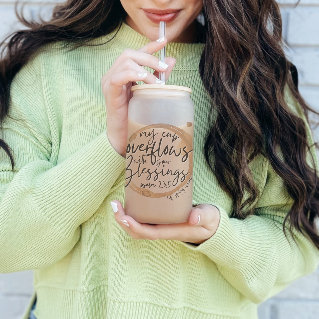 Life Spring Glass Sippers+Straws (Multiple Designs)