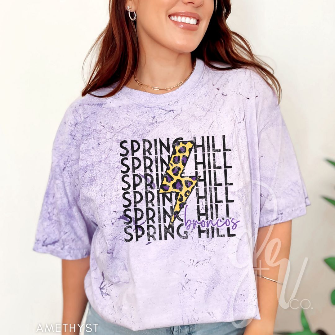 Leopard Bolt Broncos (Tees+Sweatshirts)