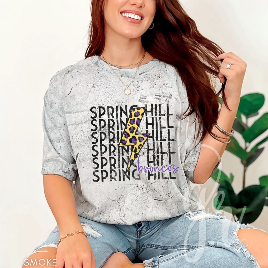 Leopard Bolt Broncos (Tees+Sweatshirts)