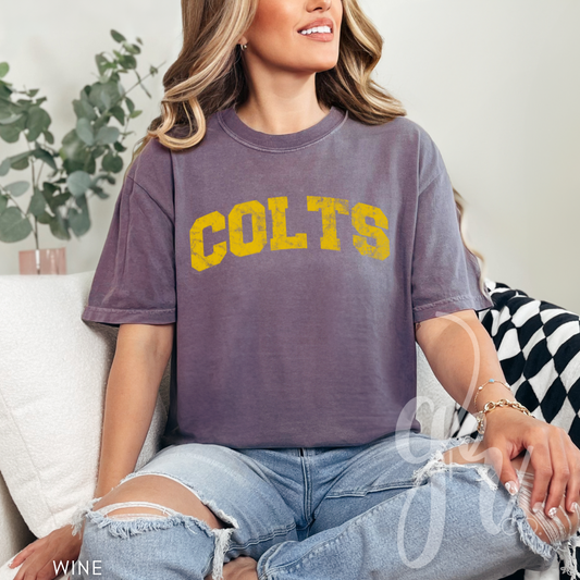 NEW! Distressed Varsity Colts (Tees+Sweatshirts)