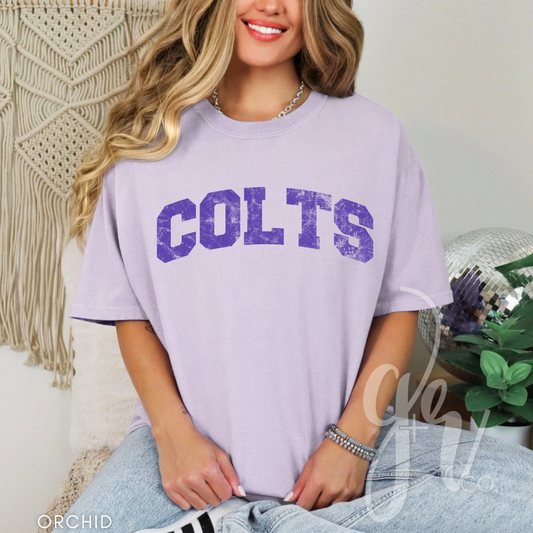 NEW! Distressed Varsity Colts (Tees+Sweatshirts)
