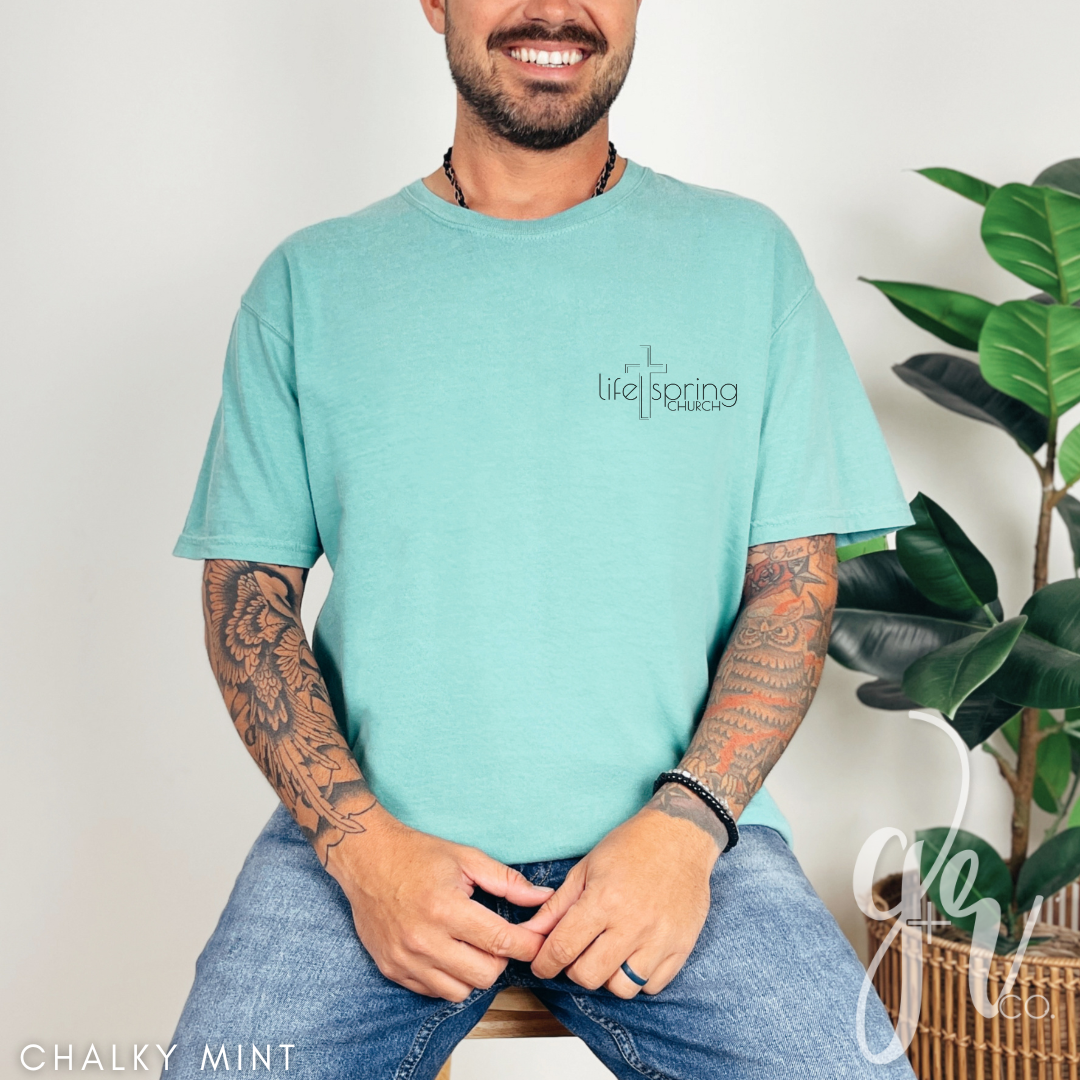 Life Spring Pocket Logo Tee - Chalky Mint