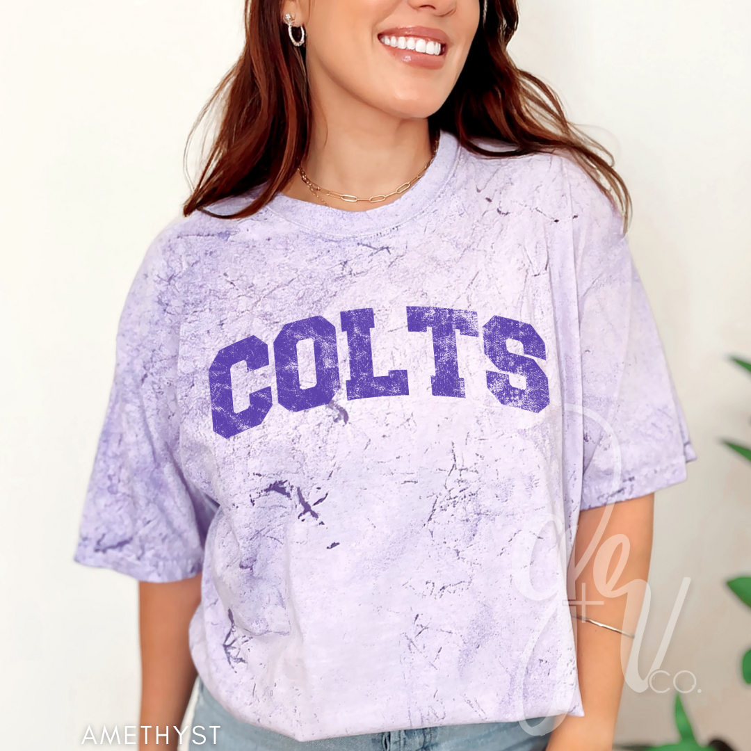 NEW! Distressed Varsity Colts (Tees+Sweatshirts)