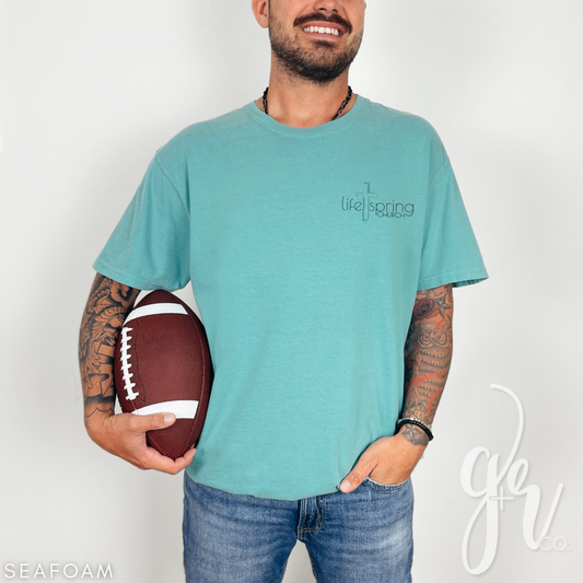 Life Spring Pocket Logo Tee - Seafoam