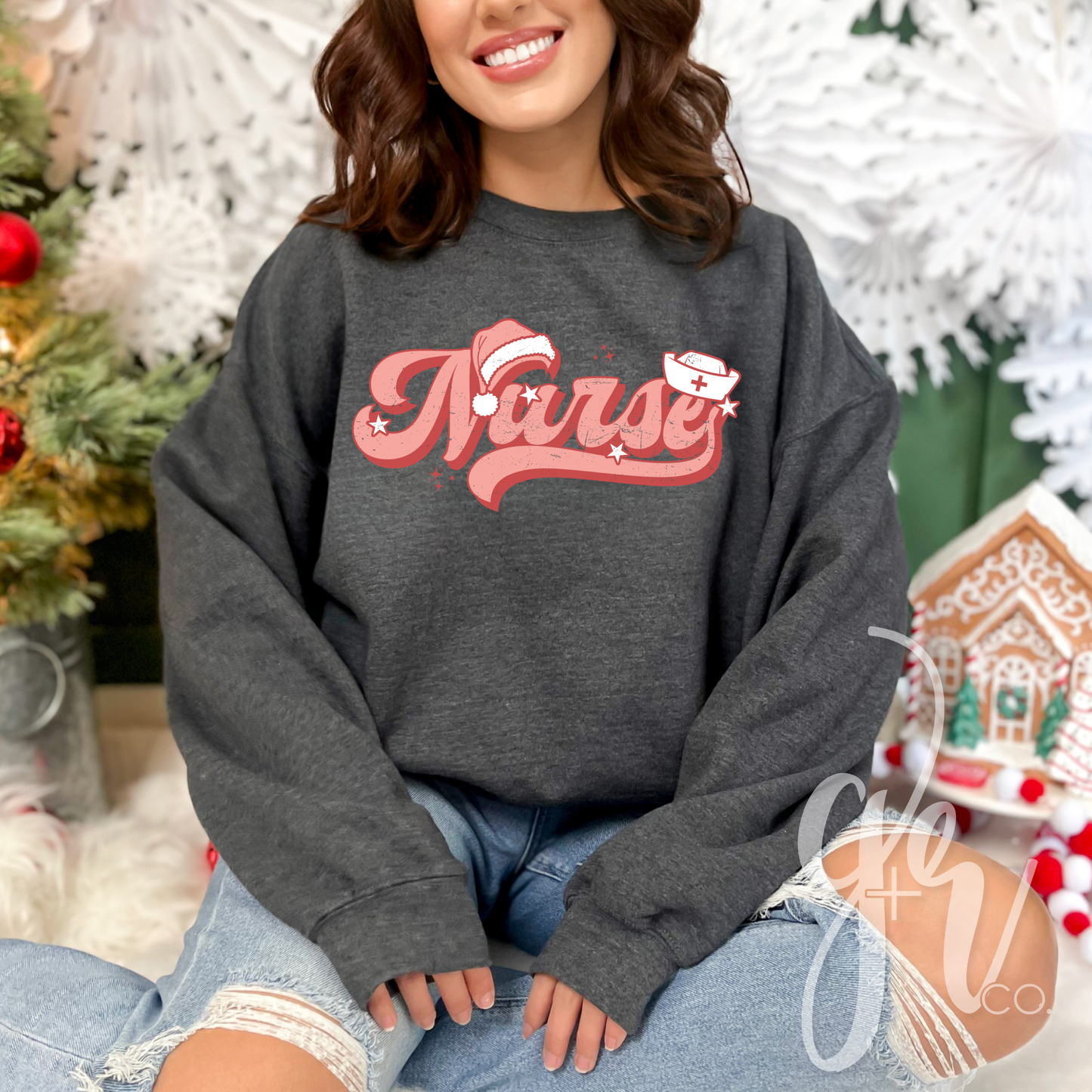 Retro Christmas Nurse