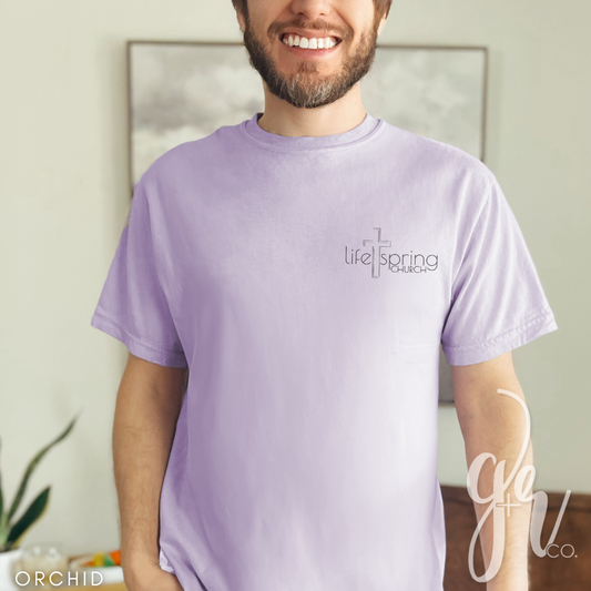 Life Spring Pocket Logo Tee - Orchid