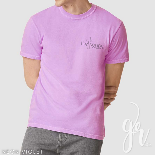 Life Spring Pocket Logo Tee - Neon Violet