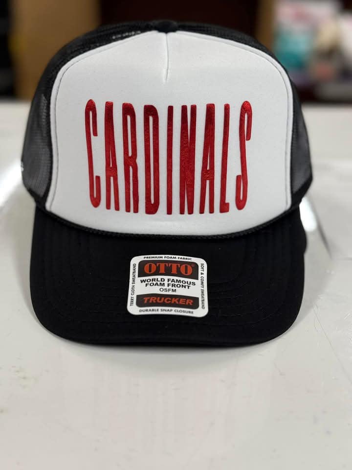Sample School Spirit Metallic Print Foam Trucker Hat (Adult Only)