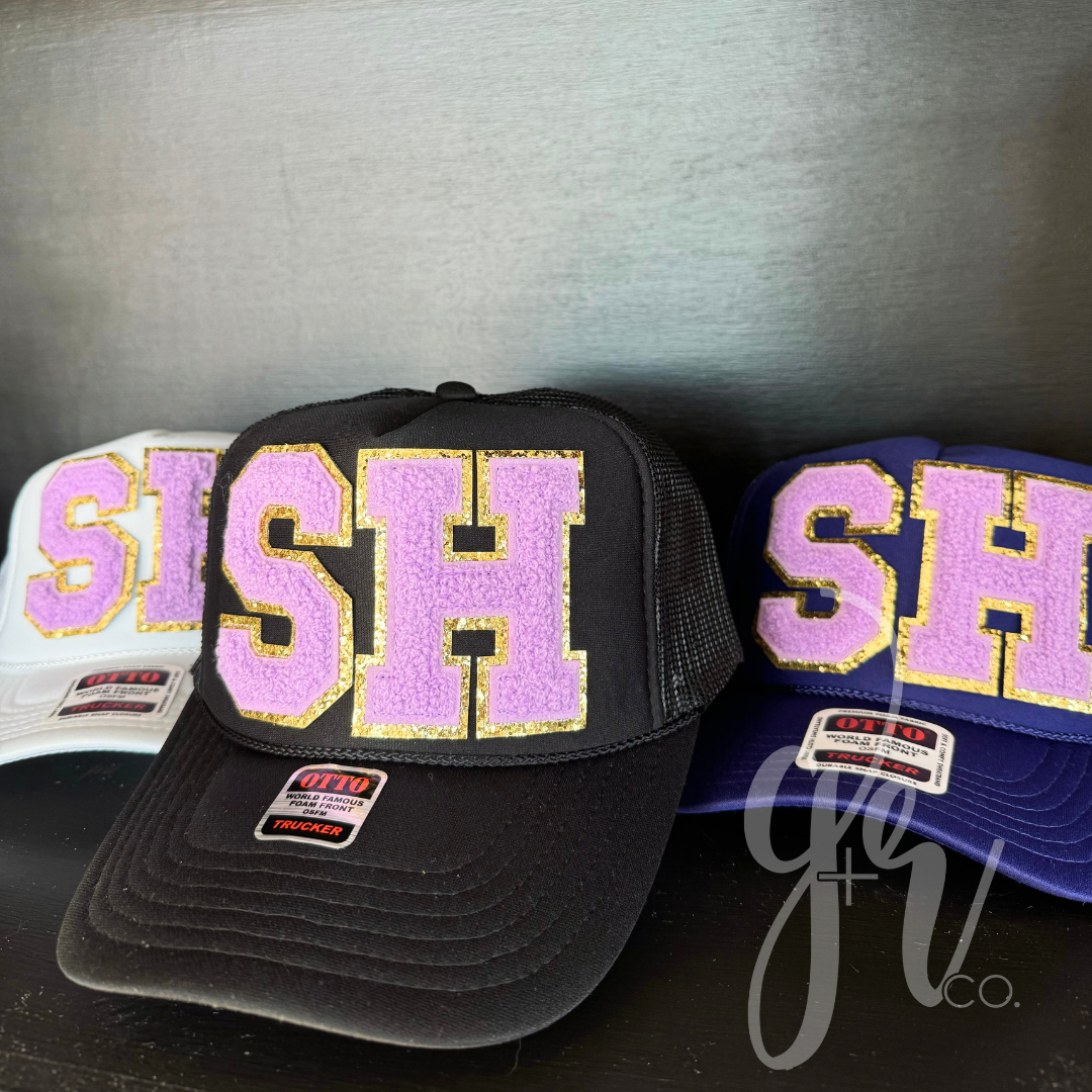 Sample School Spirit Chenille Foam Trucker Hat