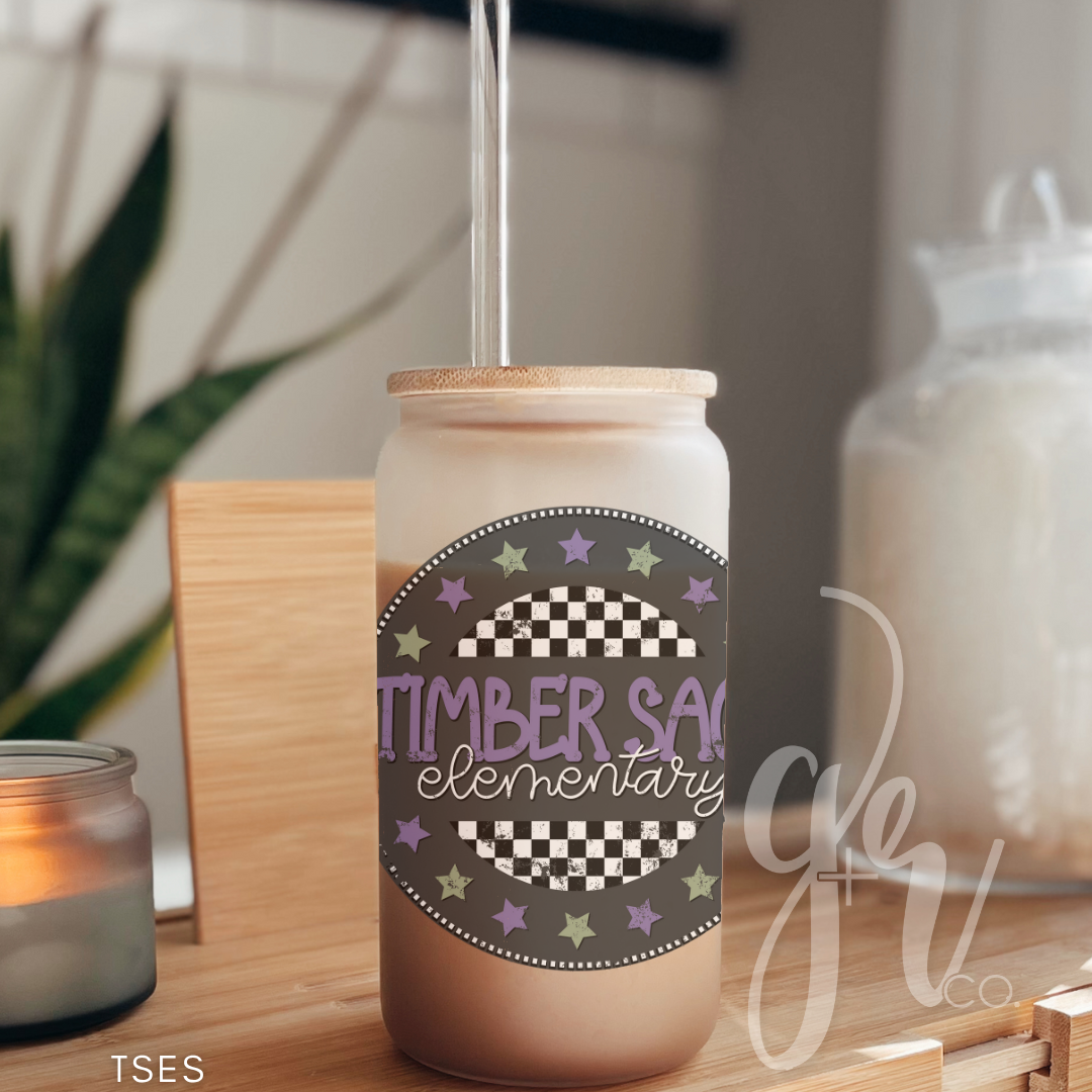 TSES Glass Sippers+Straws (Multiple Designs)