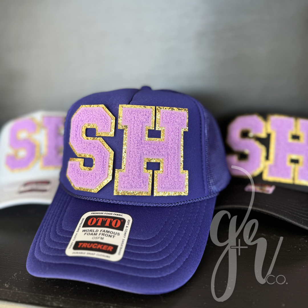 Sample School Spirit Chenille Foam Trucker Hat