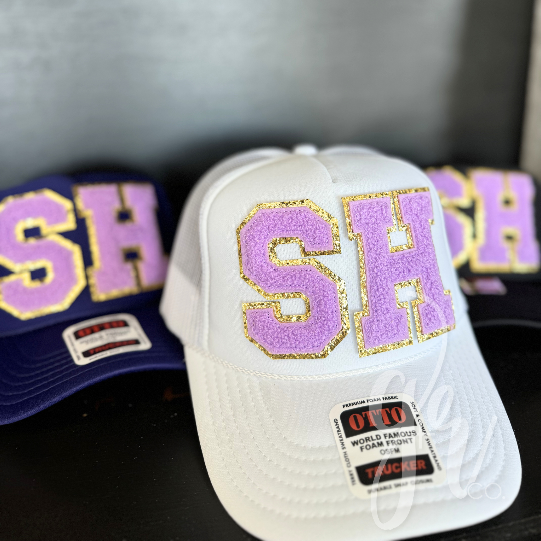 Sample School Spirit Chenille Foam Trucker Hat