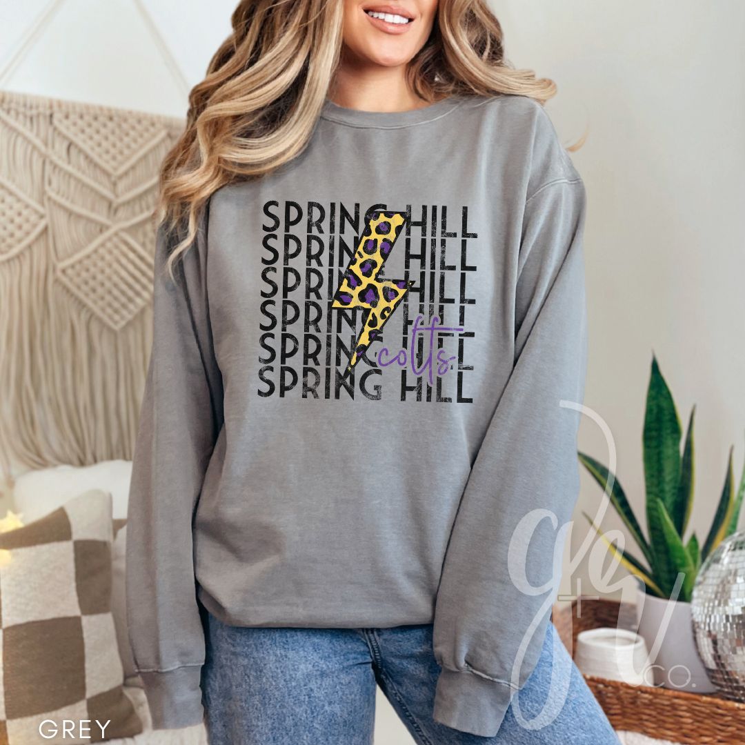 Leopard Bolt Colts (Tees+Sweatshirts)