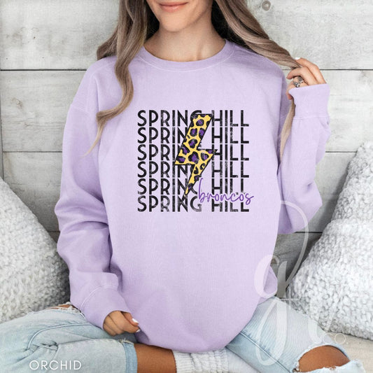 Leopard Bolt Broncos (Tees+Sweatshirts)