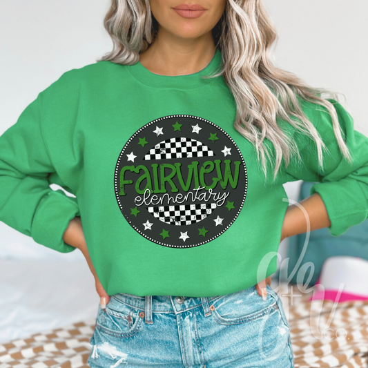 Sample School Spirit Checkered School Mascots