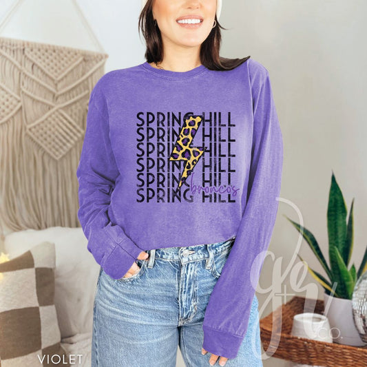 Leopard Bolt Broncos (Tees+Sweatshirts)