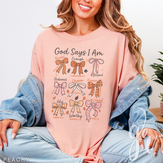 God Says I Am - Fall Bows