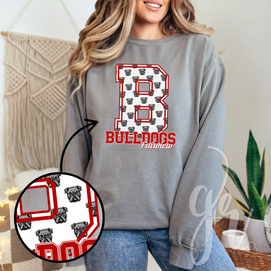 Sample School Spirit Mascot Initials