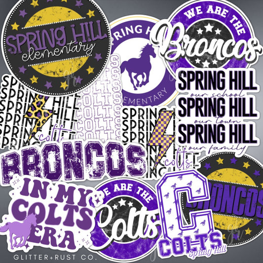Sample School Spirit Decals - 3 for $5!