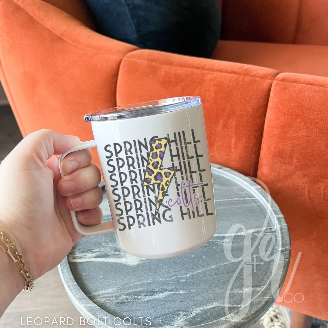 Sample School Spirit Travel Mugs (Multiple Designs)