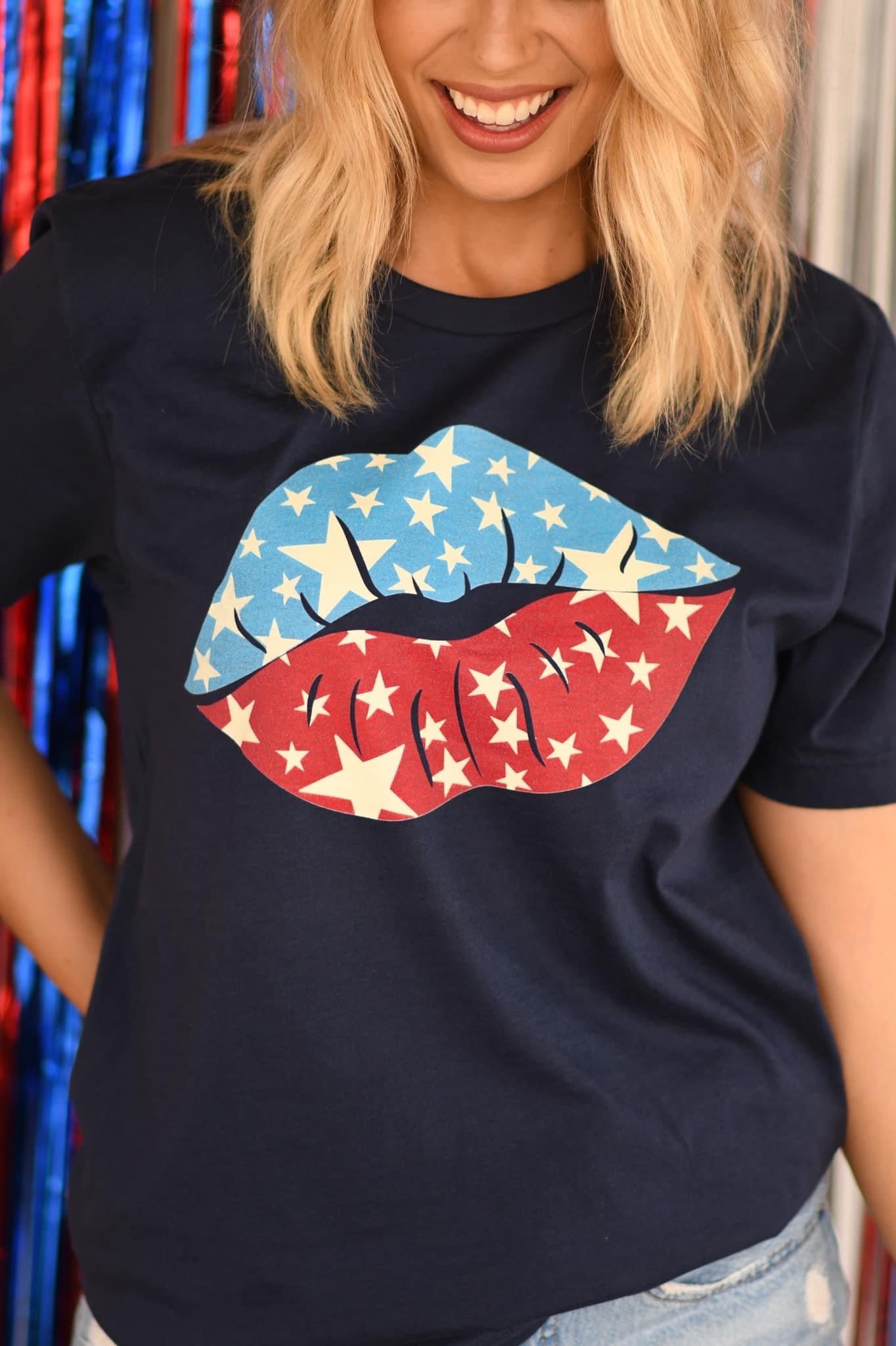 Mom+Me - Flag Lips