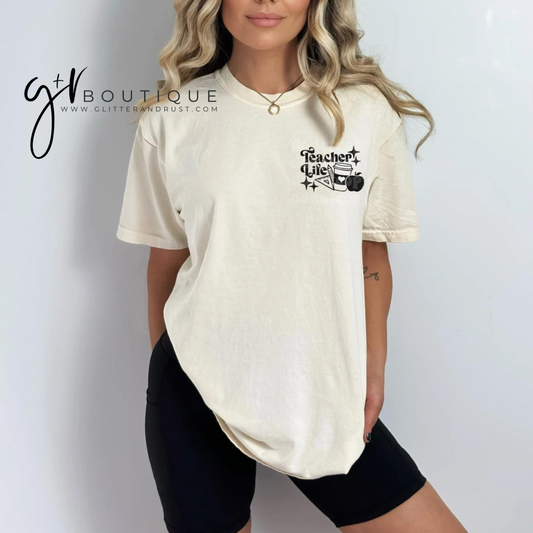 Retro Teacher Pocket Tee