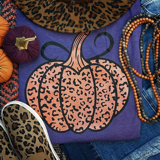 Leopard Glitter Pumpkin