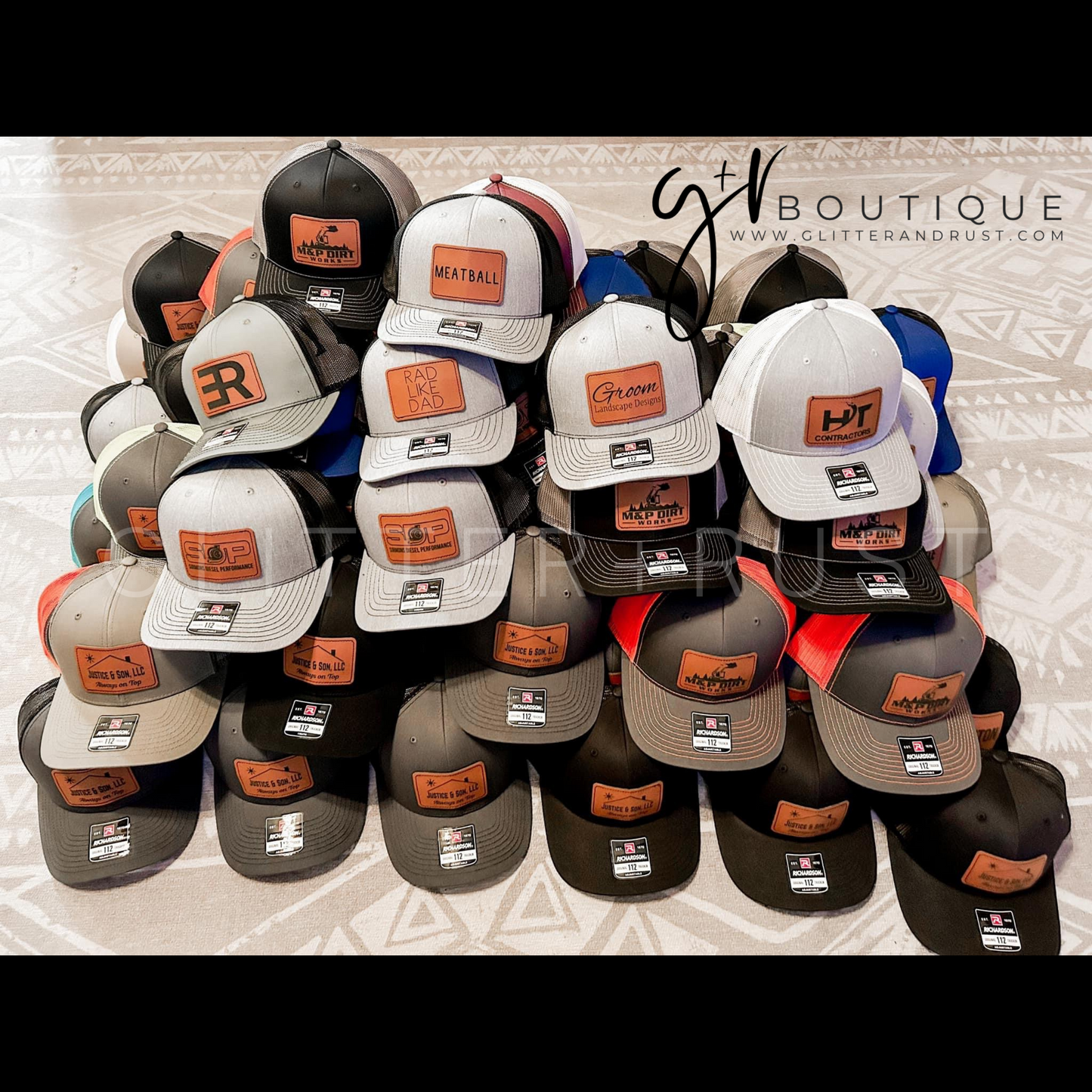 Custom Leather Patch Snapback Hats
