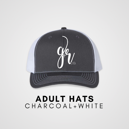 Sample School Spirit Leather Patch Trucker Hat