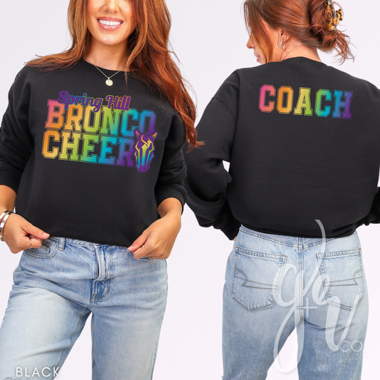 Bronco Cheer Varsity - Neon (Tees+Sweatshirts)