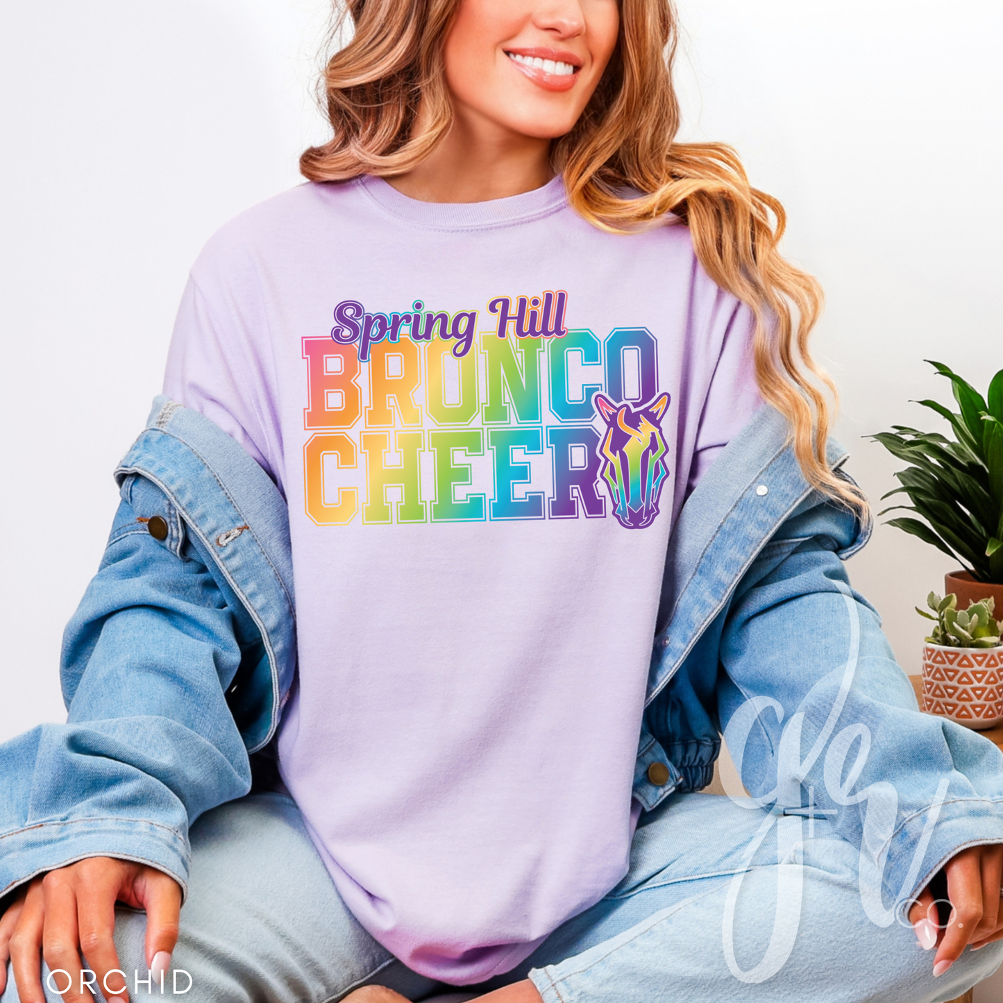 Bronco Cheer Varsity - Neon (Tees+Sweatshirts)