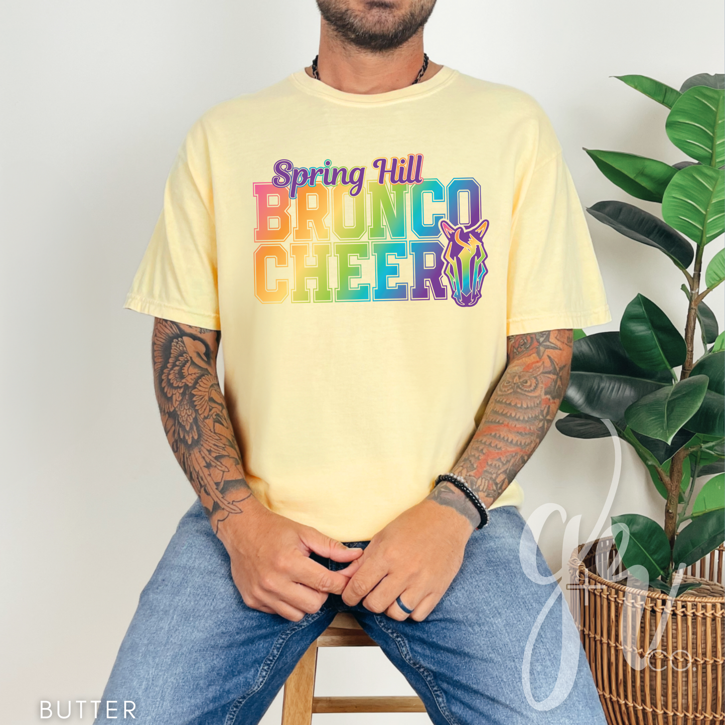 Bronco Cheer Varsity - Neon (Tees+Sweatshirts)