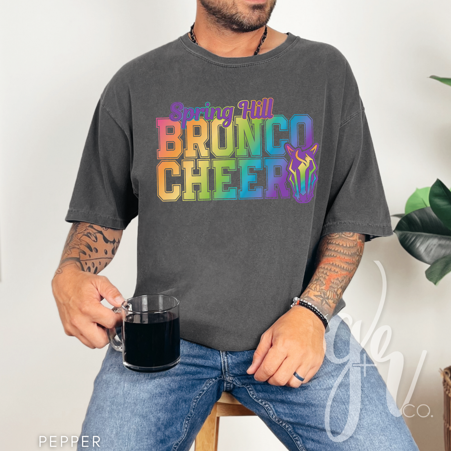 Bronco Cheer Varsity - Neon (Tees+Sweatshirts)
