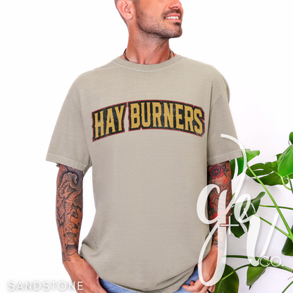 Hay Burners Distressed Varsity (Tees+Sweatshirts)