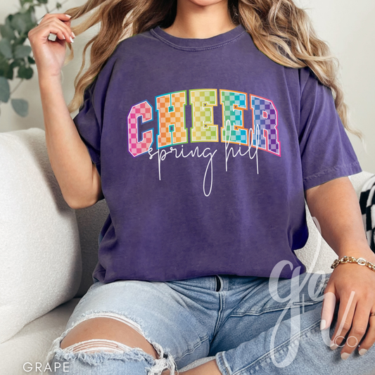 Spring Hill Cheer Neon Retro Varsity (Tees+Sweatshirts)