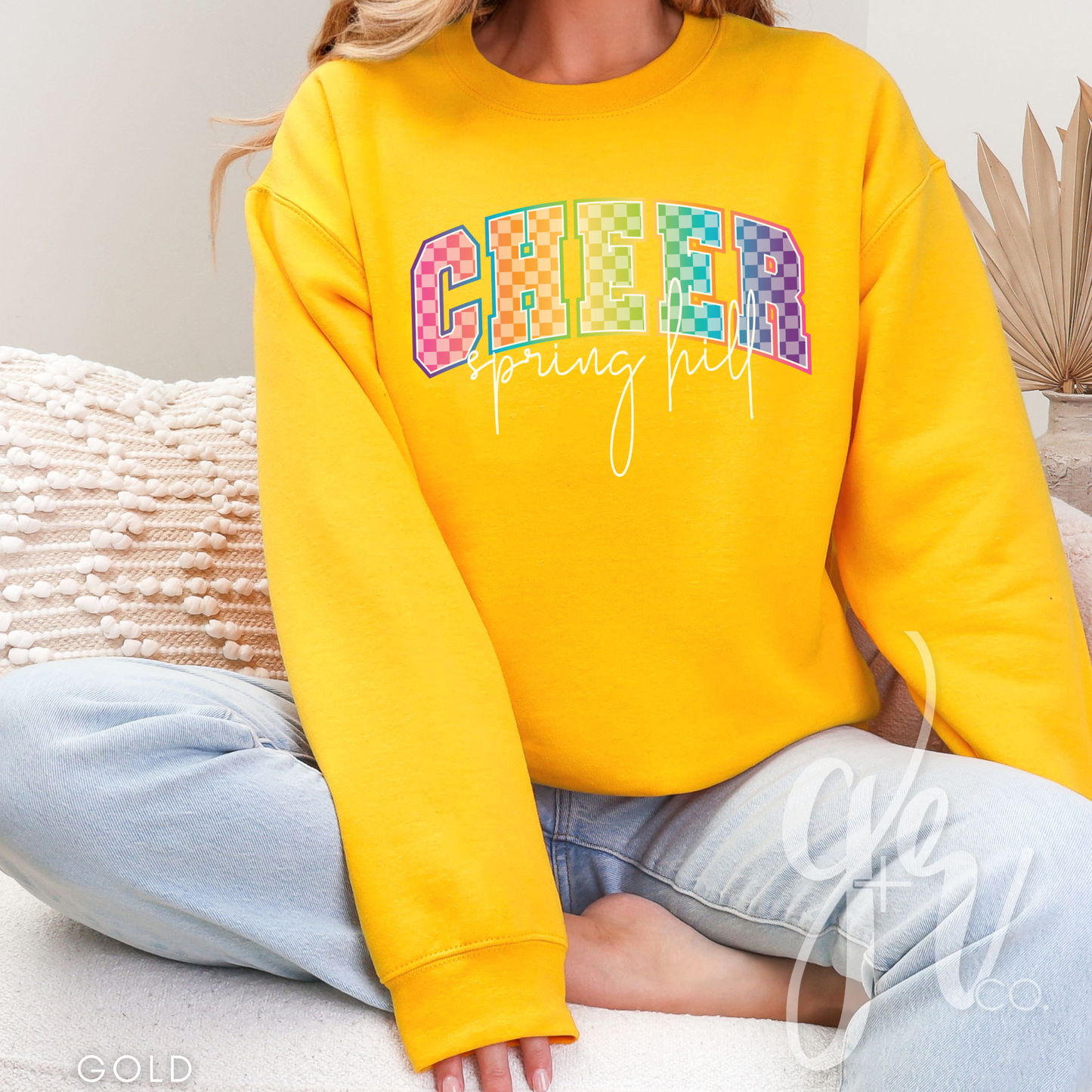 Spring Hill Cheer Neon Retro Varsity (Tees+Sweatshirts)