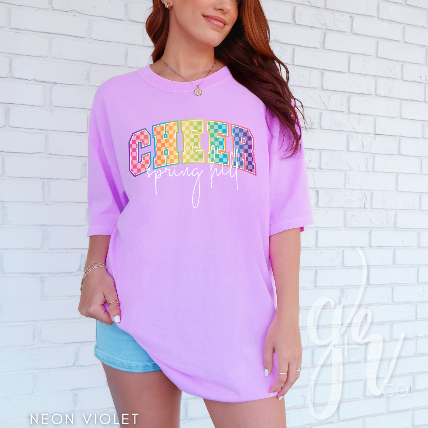Spring Hill Cheer Neon Retro Varsity (Tees+Sweatshirts)