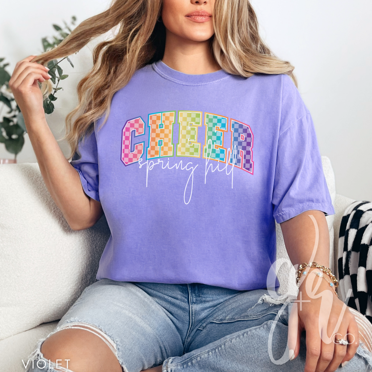Spring Hill Cheer Neon Retro Varsity (Tees+Sweatshirts)