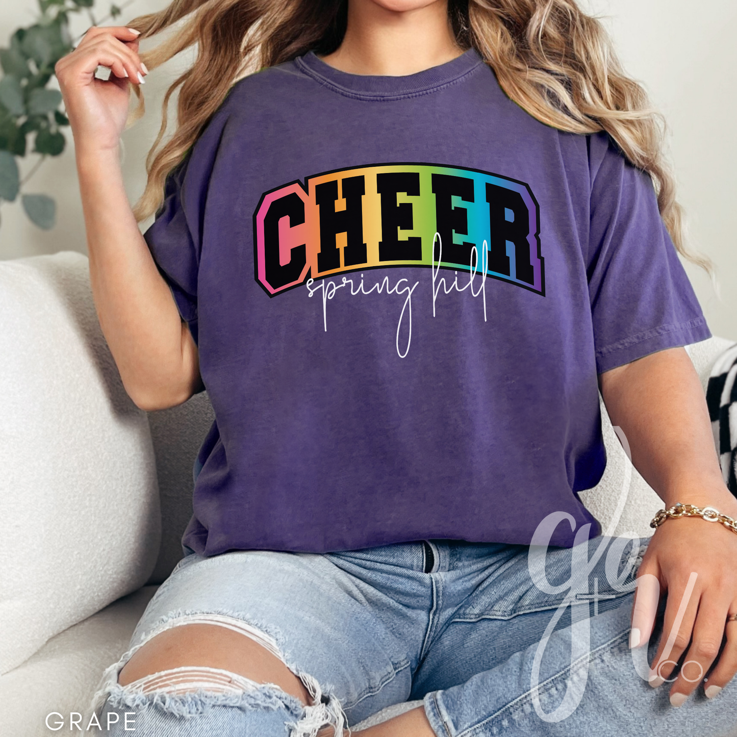 Spring Hill Cheer Varsity Rainbow (Tees+Sweatshirts)