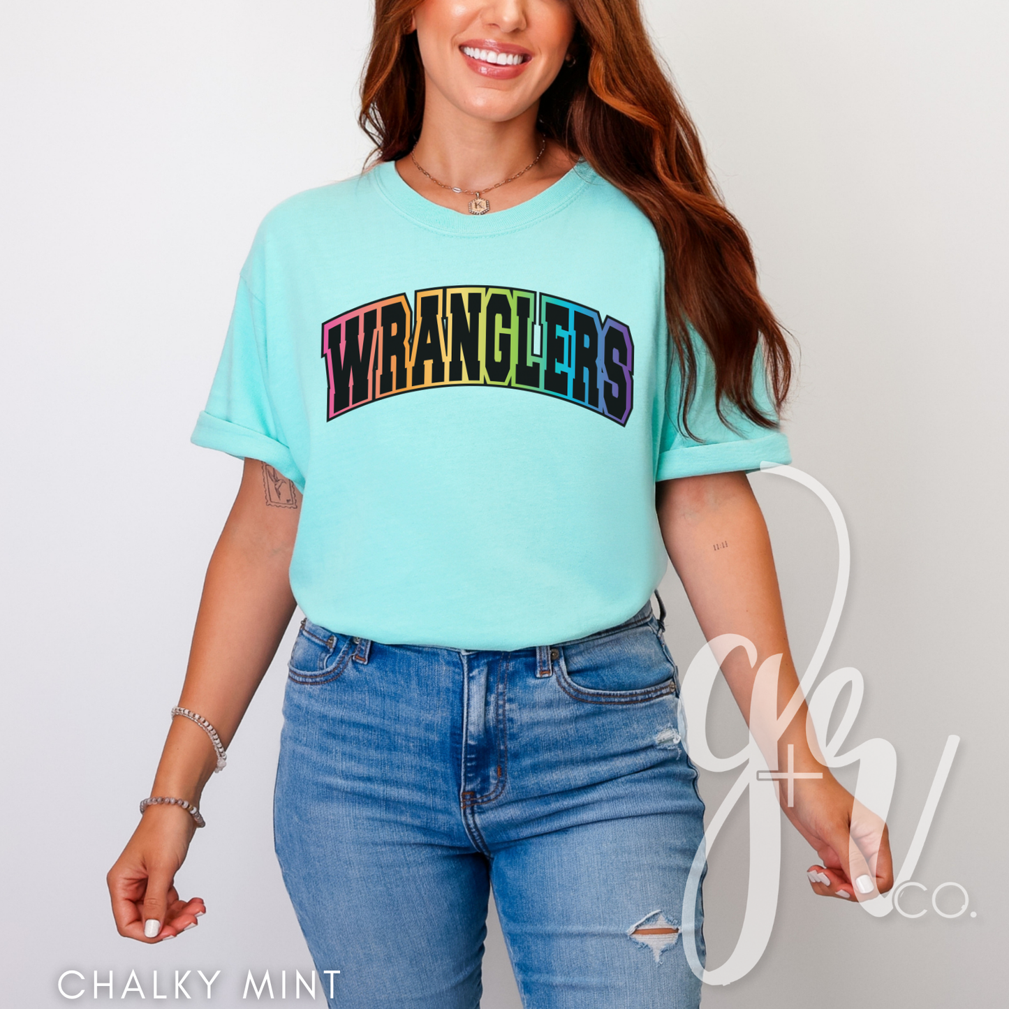 Varsity Rainbow Wranglers (Tees+Sweatshirts)
