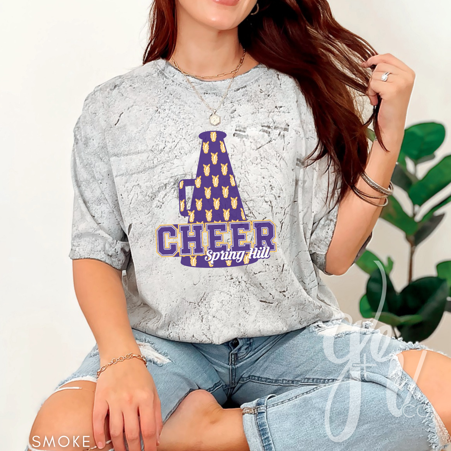 Bronco Cheer Megaphone (Tees+Sweatshirts)