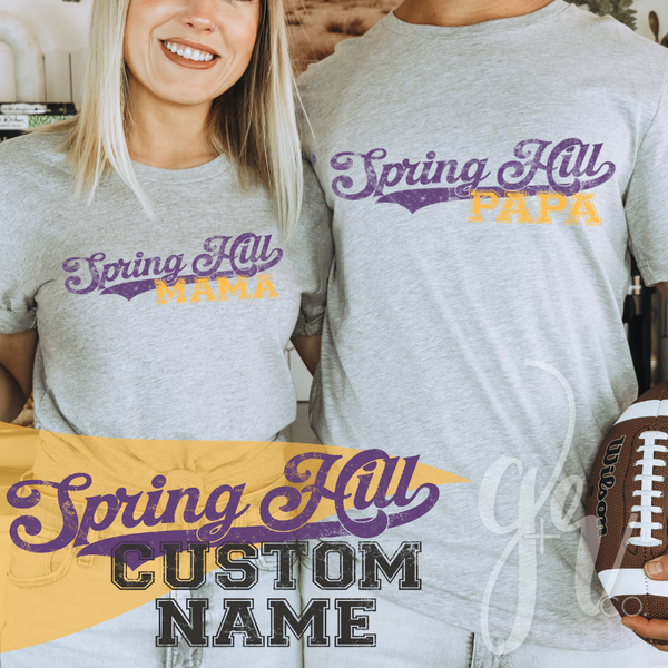 Custom Name Baseball Script (Tees+Sweatshirts)
