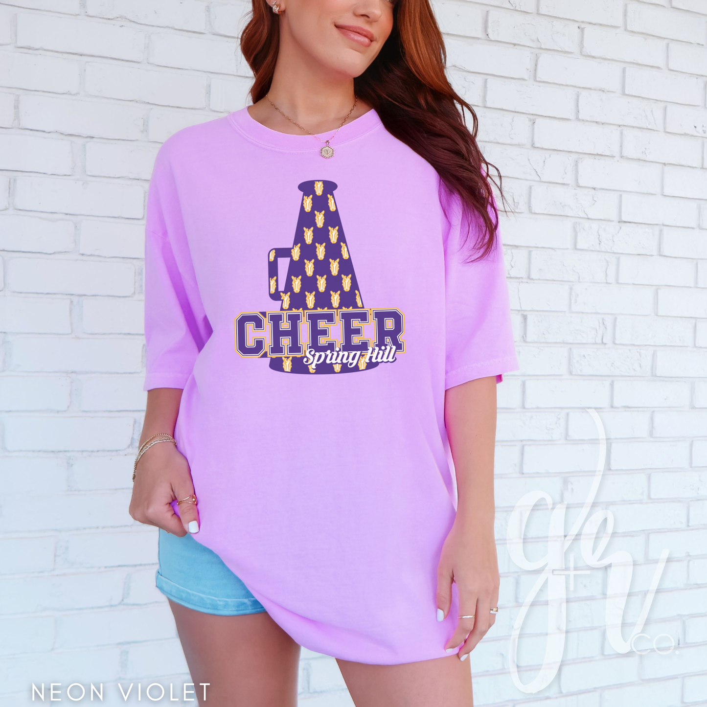 Bronco Cheer Megaphone (Tees+Sweatshirts)
