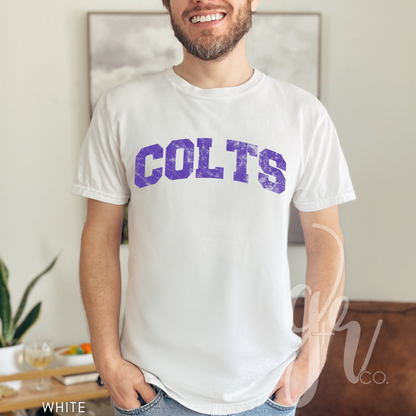 NEW! Distressed Varsity Colts (Tees+Sweatshirts)