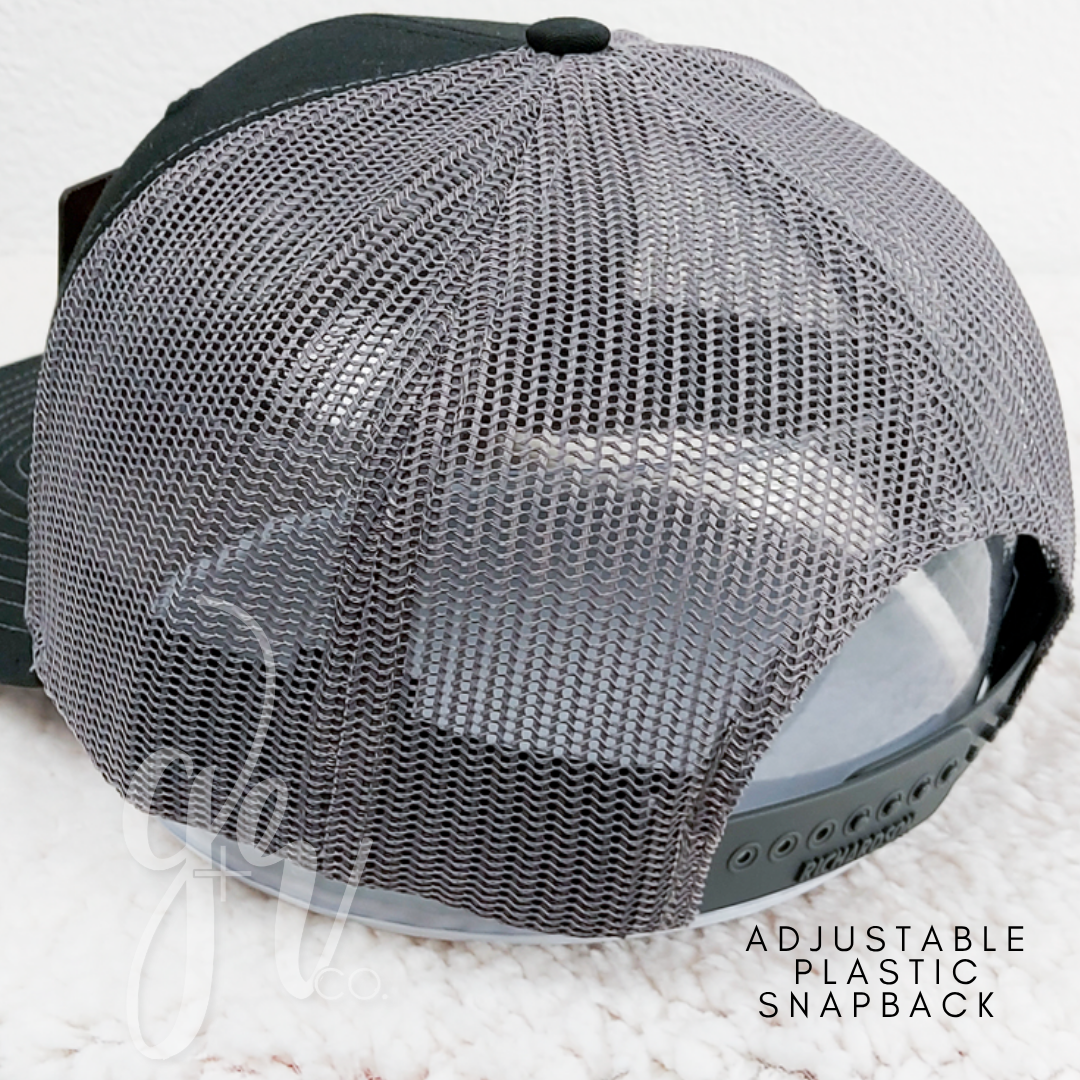 Hay Burners Leather Patch Trucker Hat