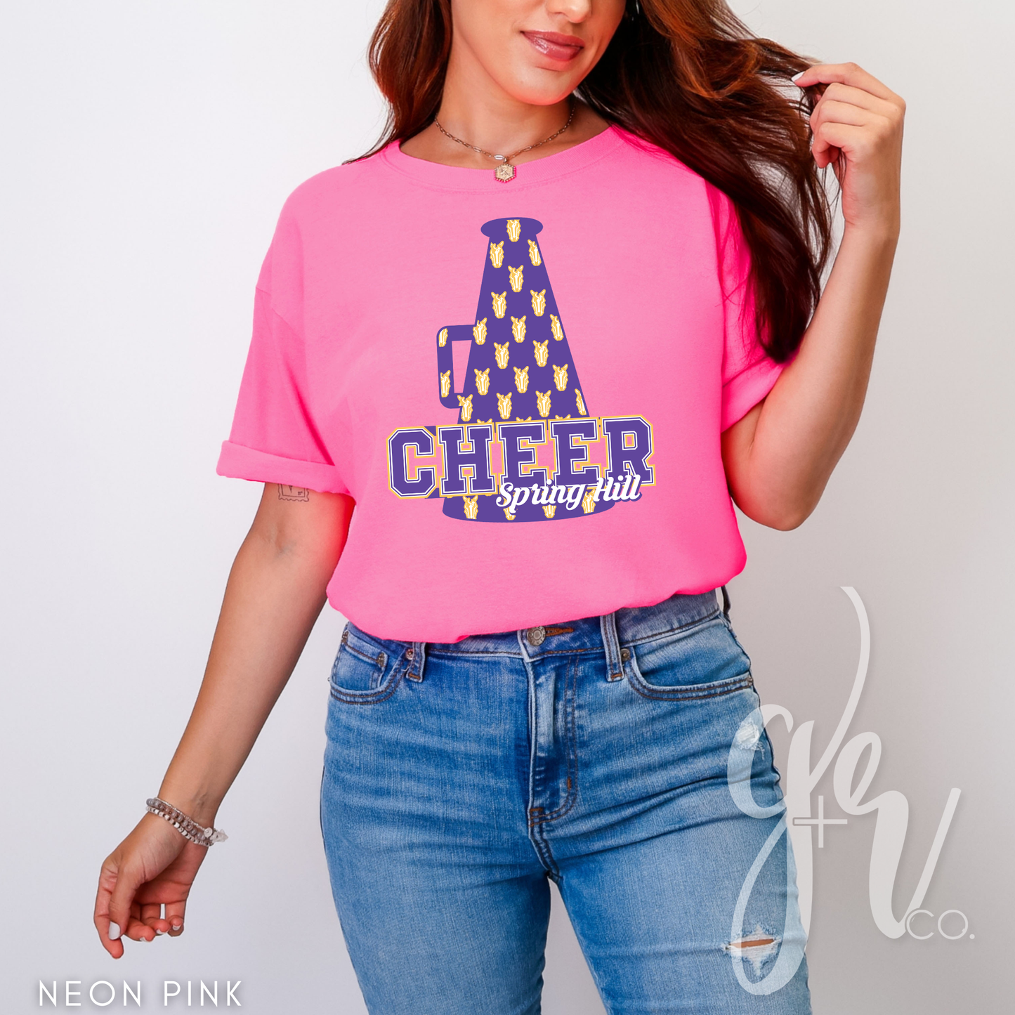 Bronco Cheer Megaphone (Tees+Sweatshirts)